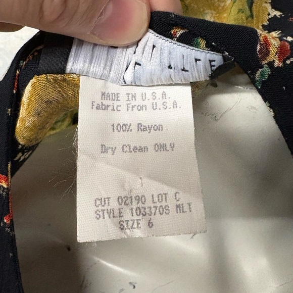 Carole Little Black and Yellow Floral Top - Picture 5 of 8